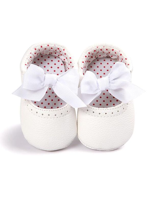 Wholesale Bow Knot Slip On Pre Walking Shoes Soft Sole