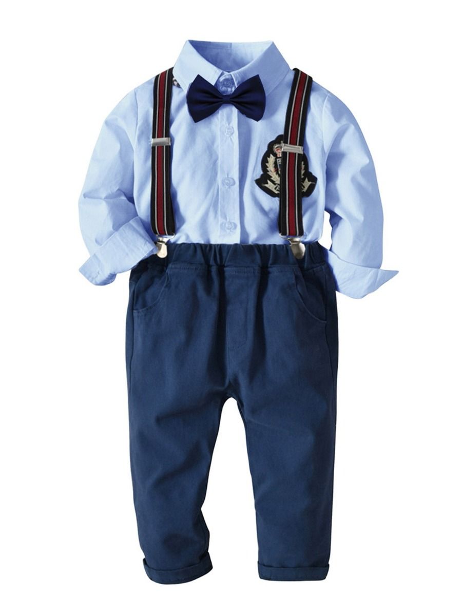 Wholesale 4-Piece British Style Baby Schoolboys Clothes