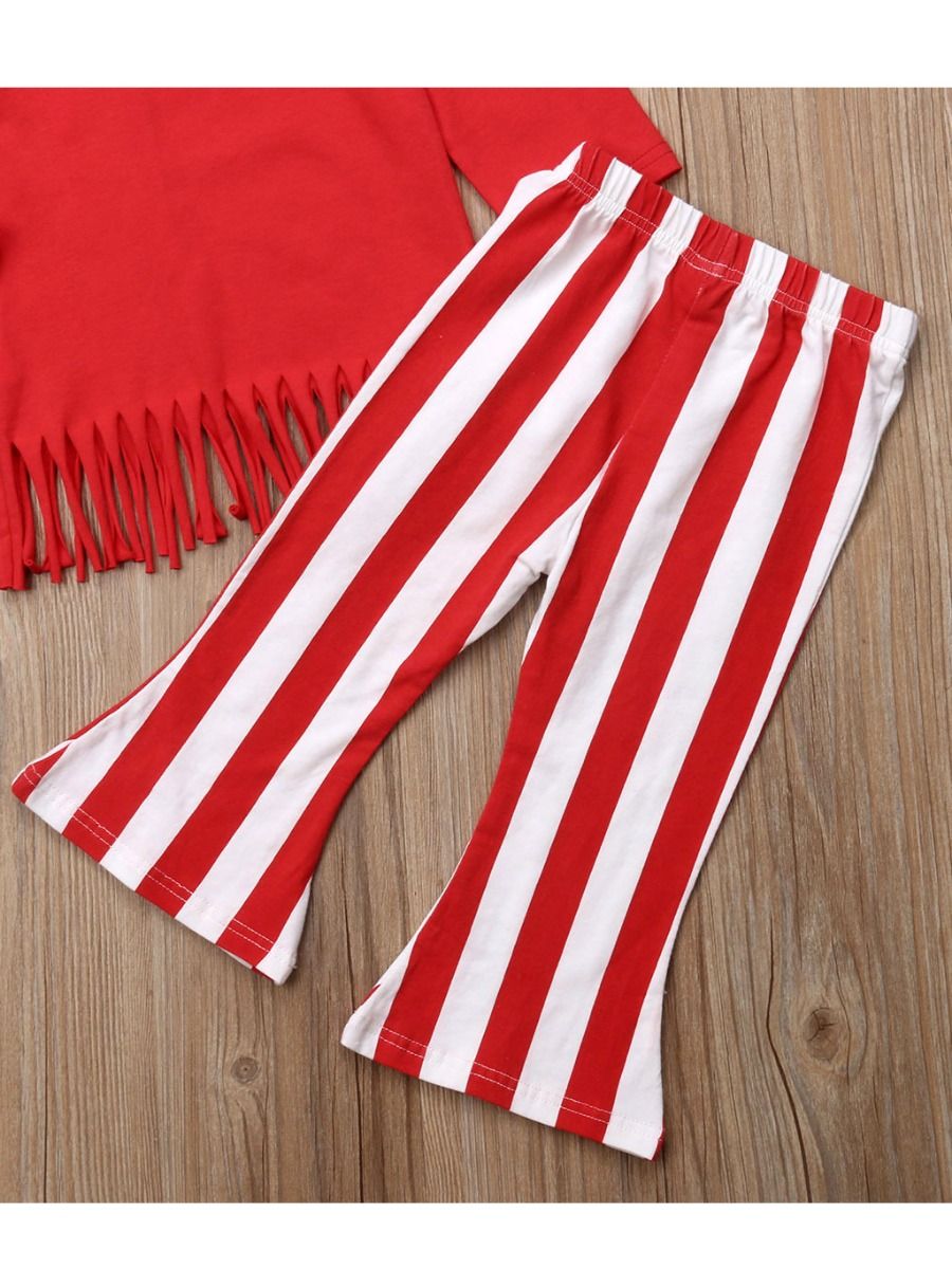 red and white striped bell bottoms