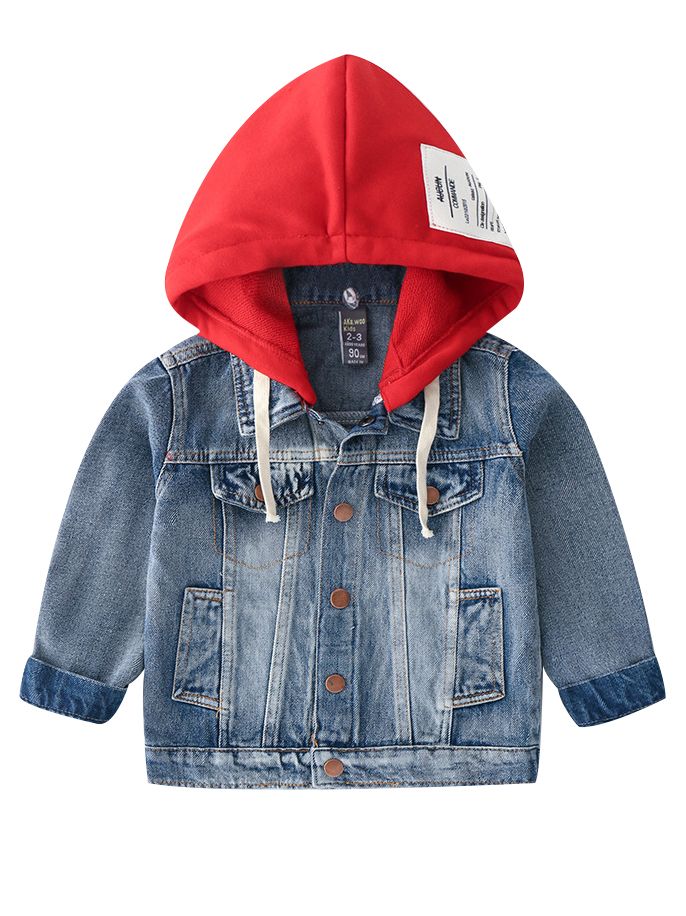 toddler boy hooded jean jacket