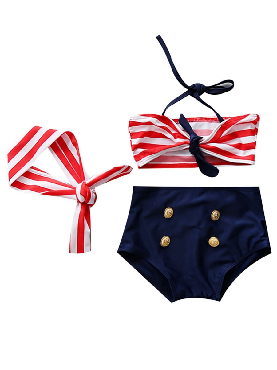 3 piece bikini set headband