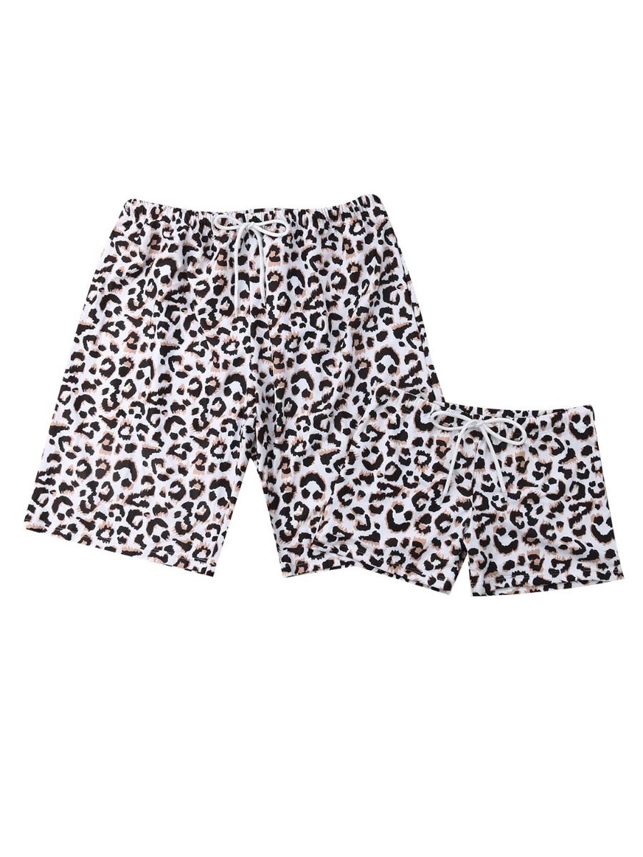 leopard print swimming trunks