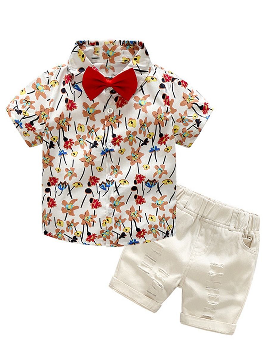 Wholesale 2-Piece Stylish British Style Boy Outfit Flow