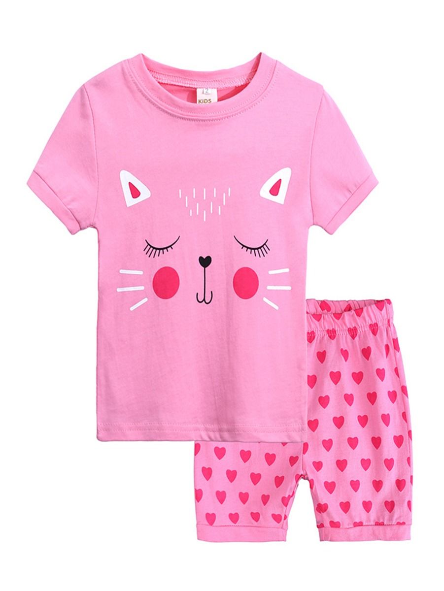 Wholesale 2-Piece Summer Toddler Little Girl Sleepwear