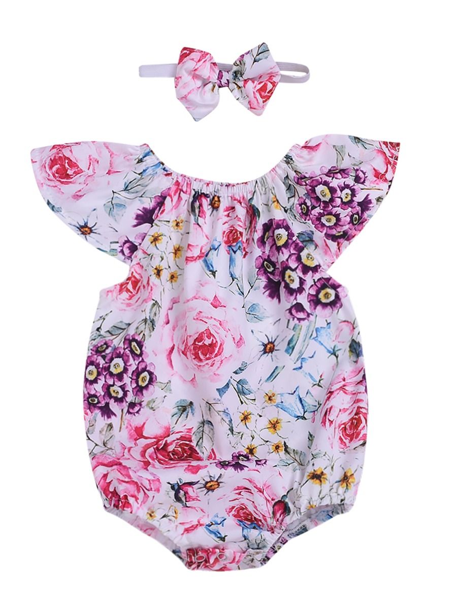 baby girl clothes with matching headbands