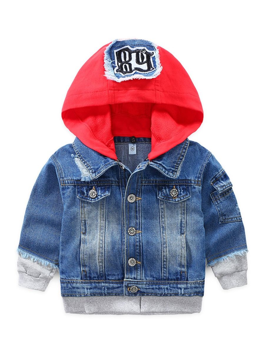 toddler boy hooded denim jacket