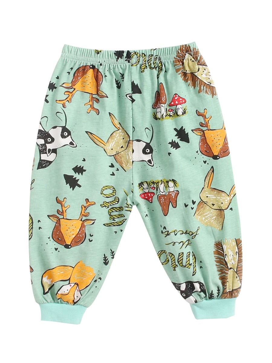 Wholesale Fall Baby Toddler Kids Cartoon Print Trousers