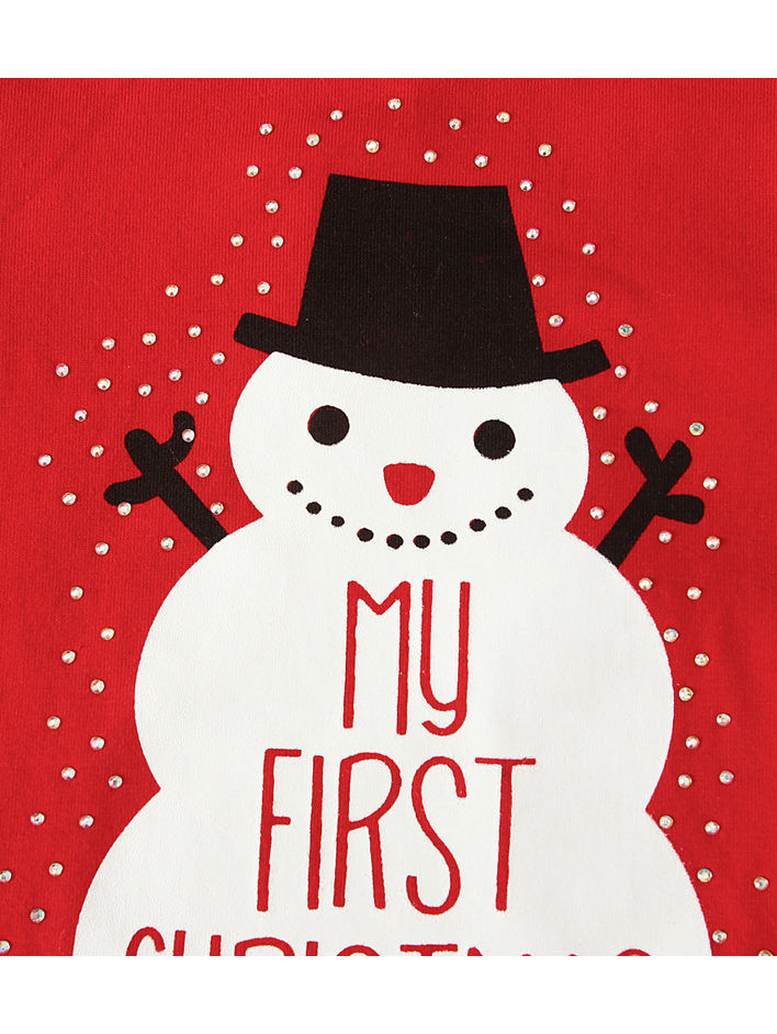 Wholesale 2-Piece Baby My First Christmas Snowman Onesi