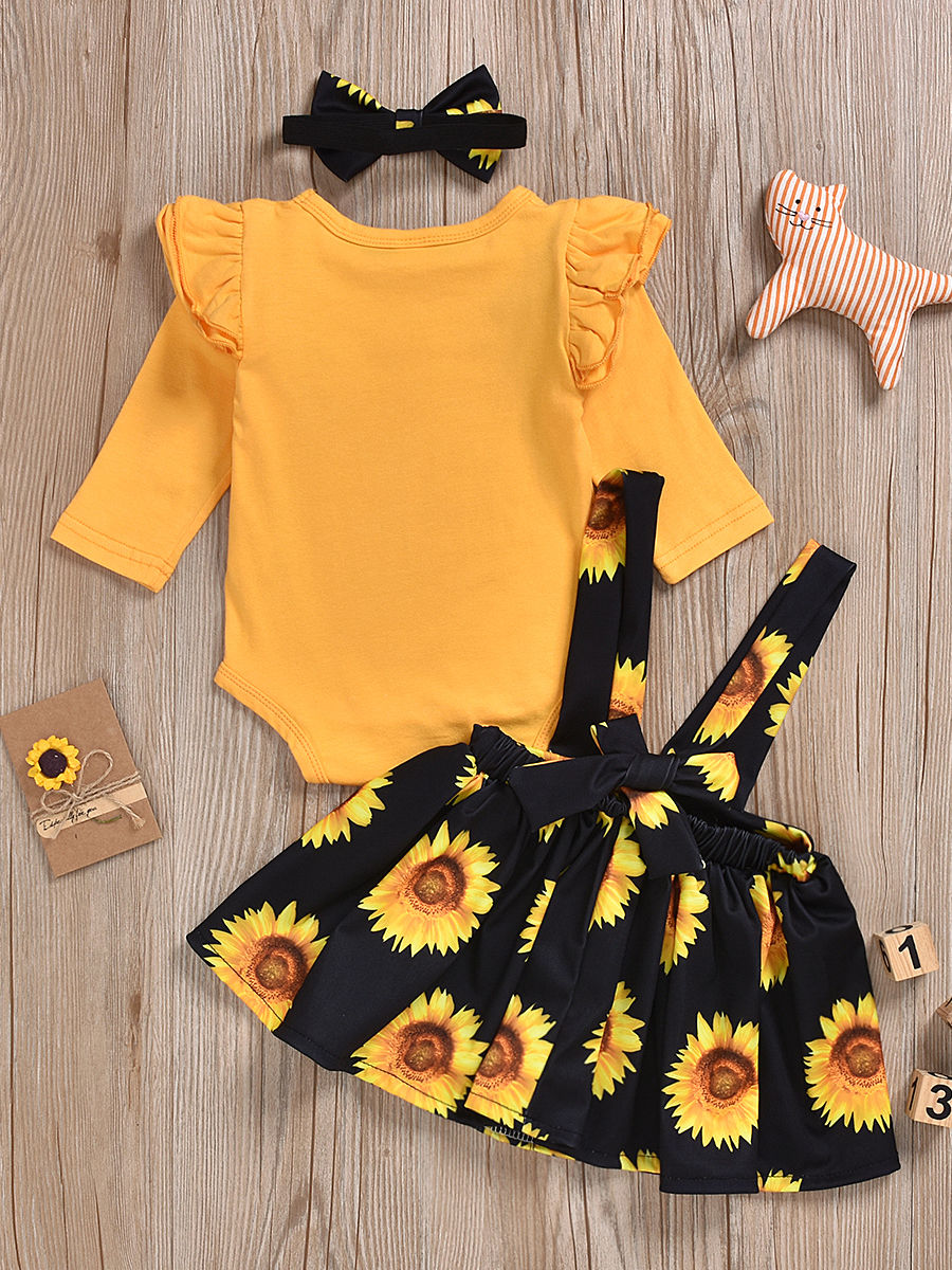 sunflower baby girl dress
