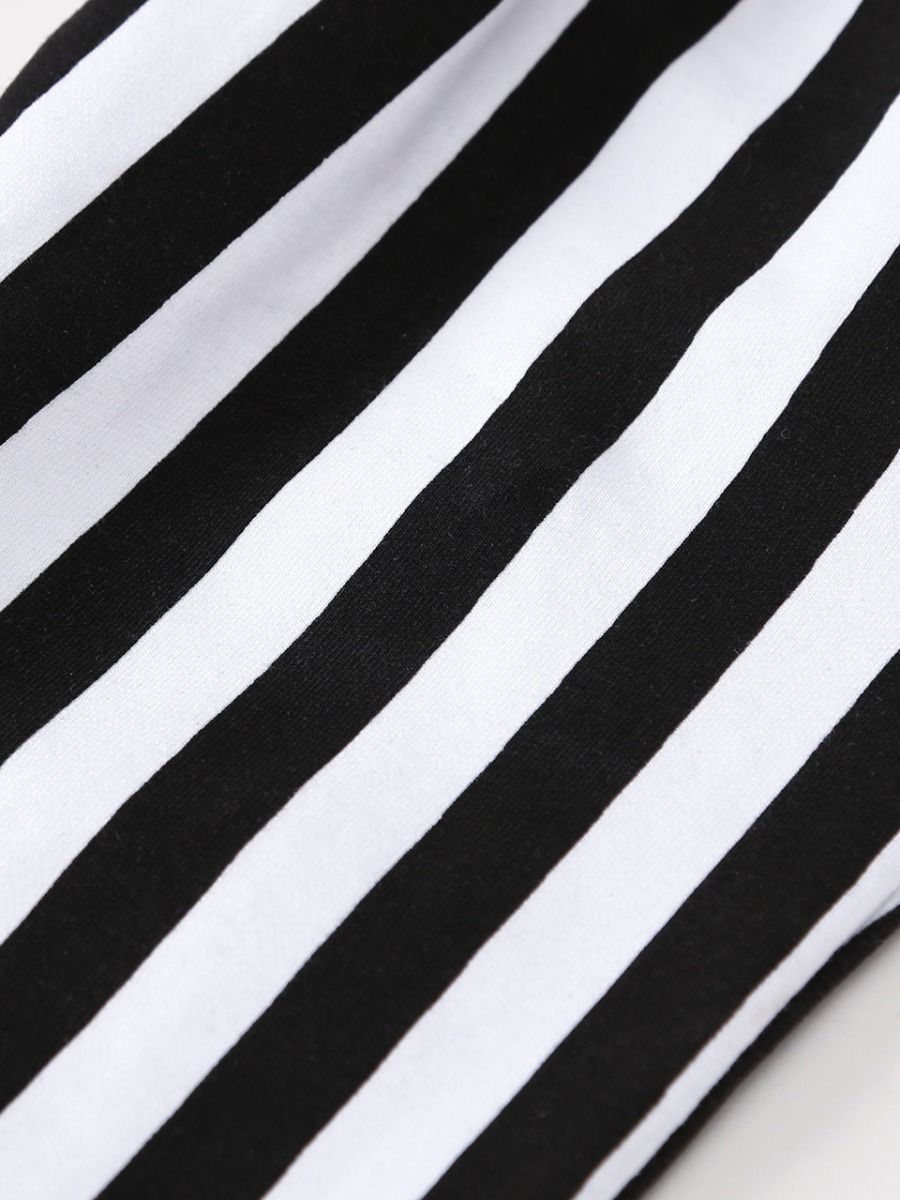 Wholesale Stylish White & Black Stripe Pants 19121224