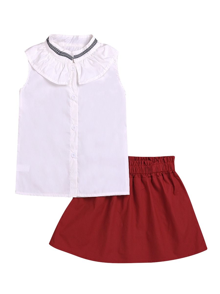 red skirt outfit 4t