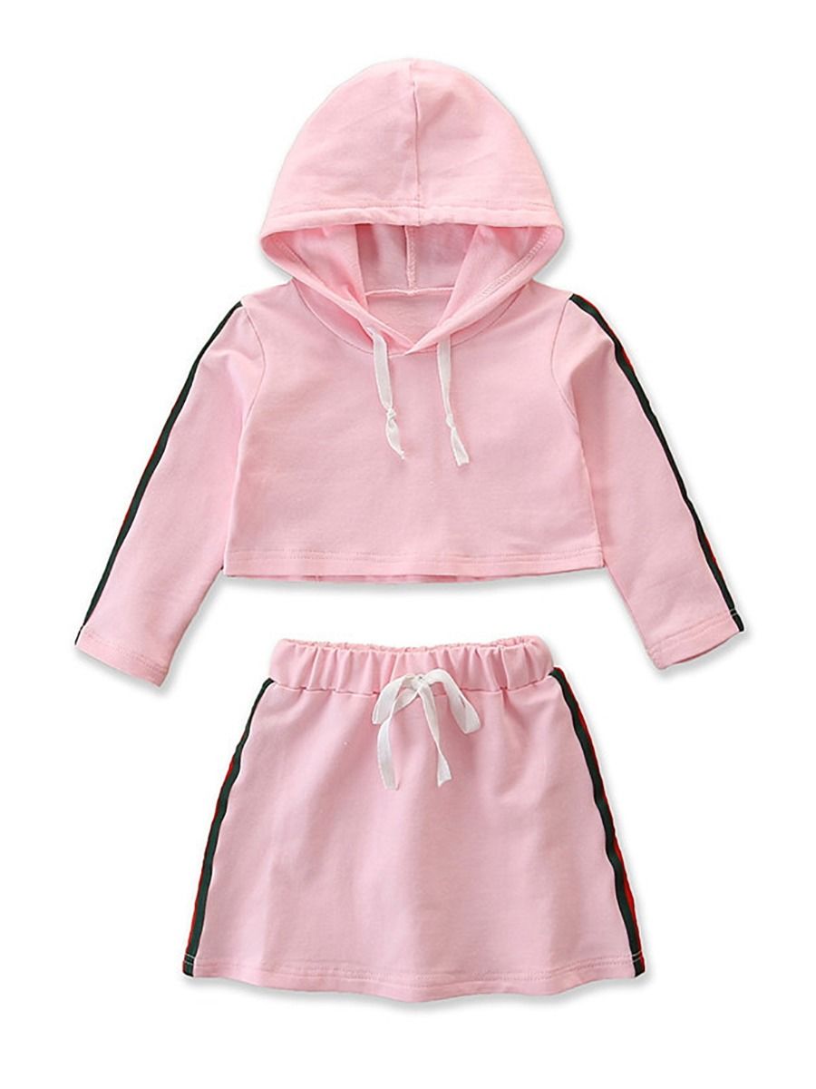 2 piece hoodie skirt set