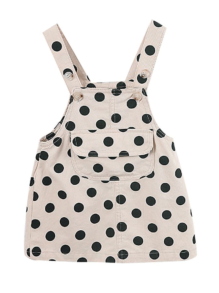 polka dot dungaree dress