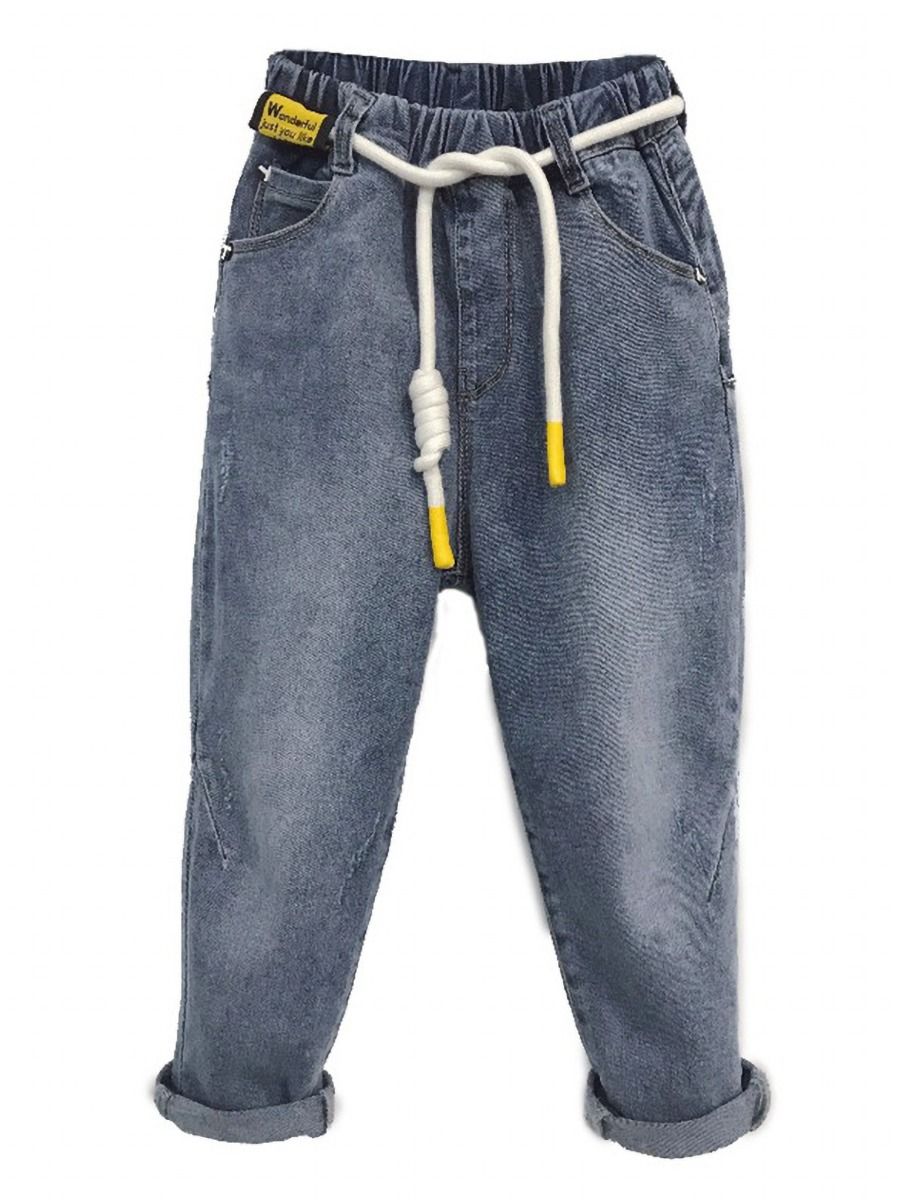 boys elastic waist jeans