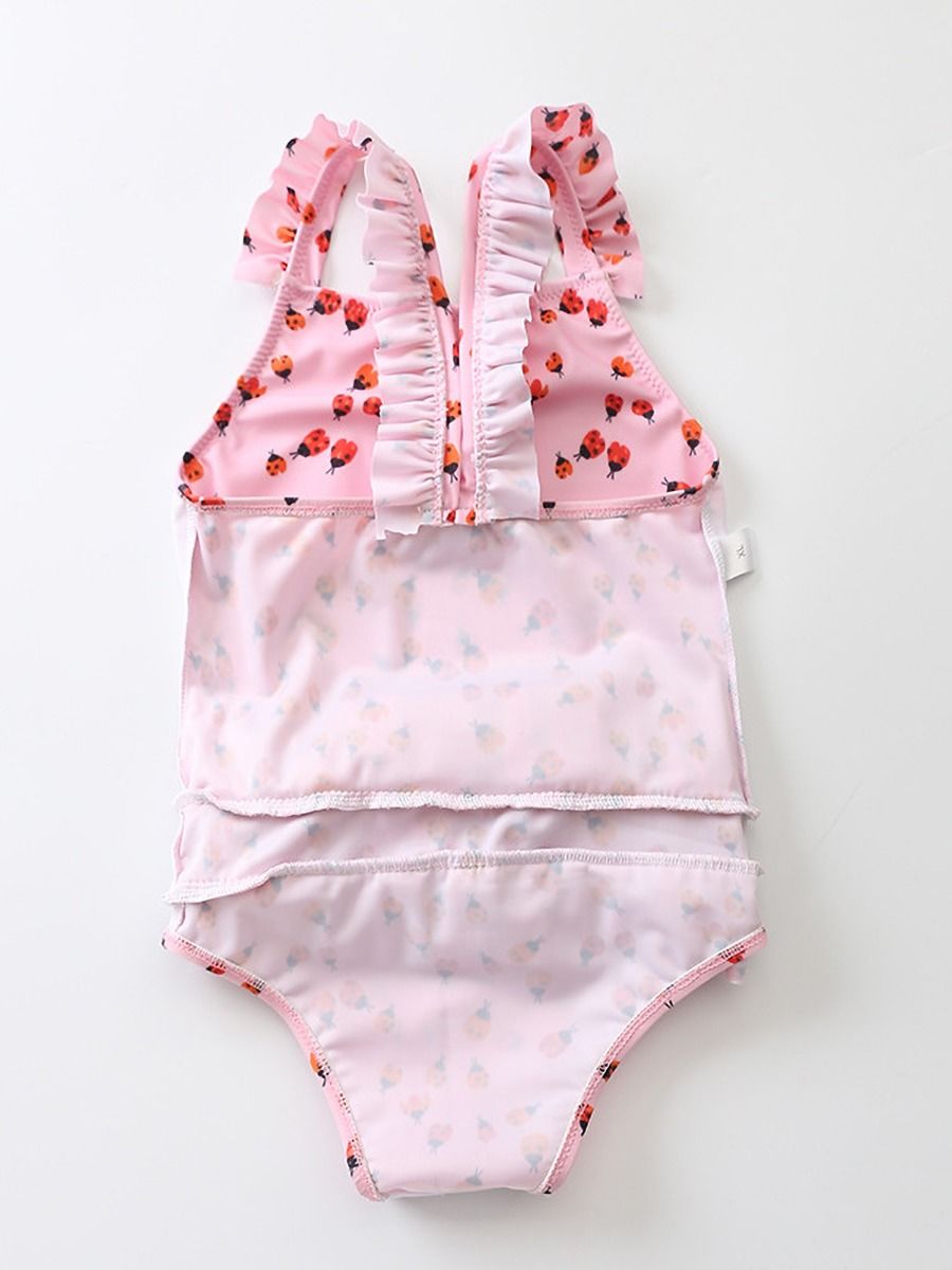 Wholesale Toddler Girl Ladybird One Piece Bathing Suit