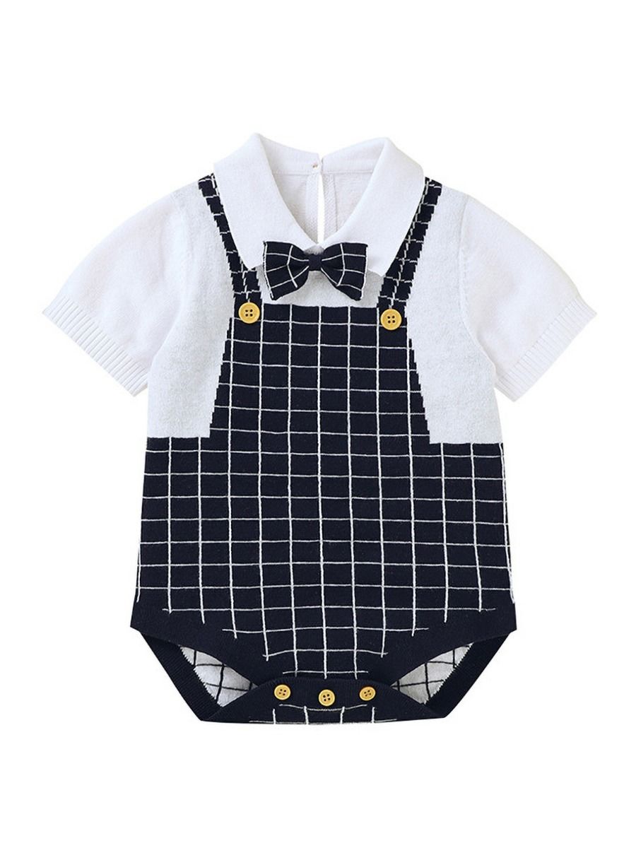 bow tie romper for baby boy