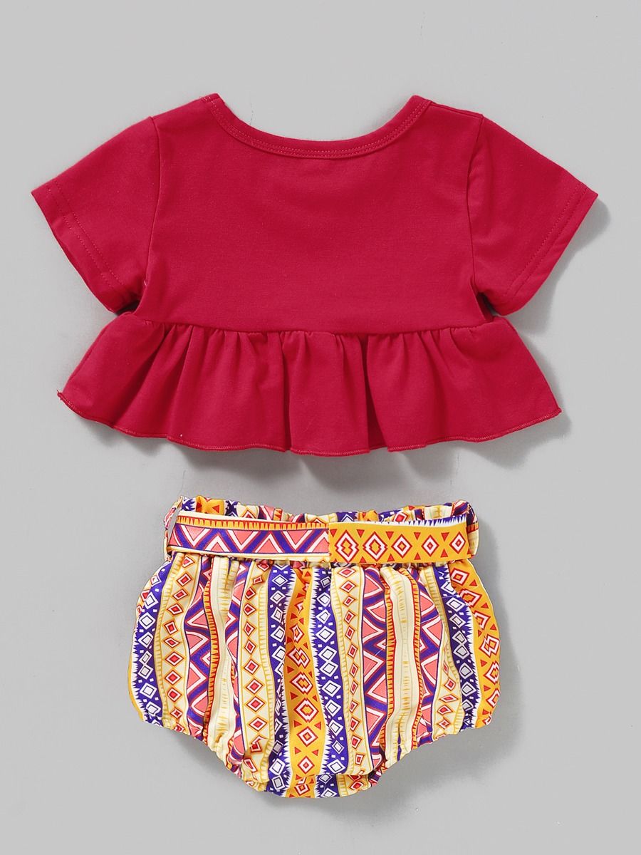 baby girl red top