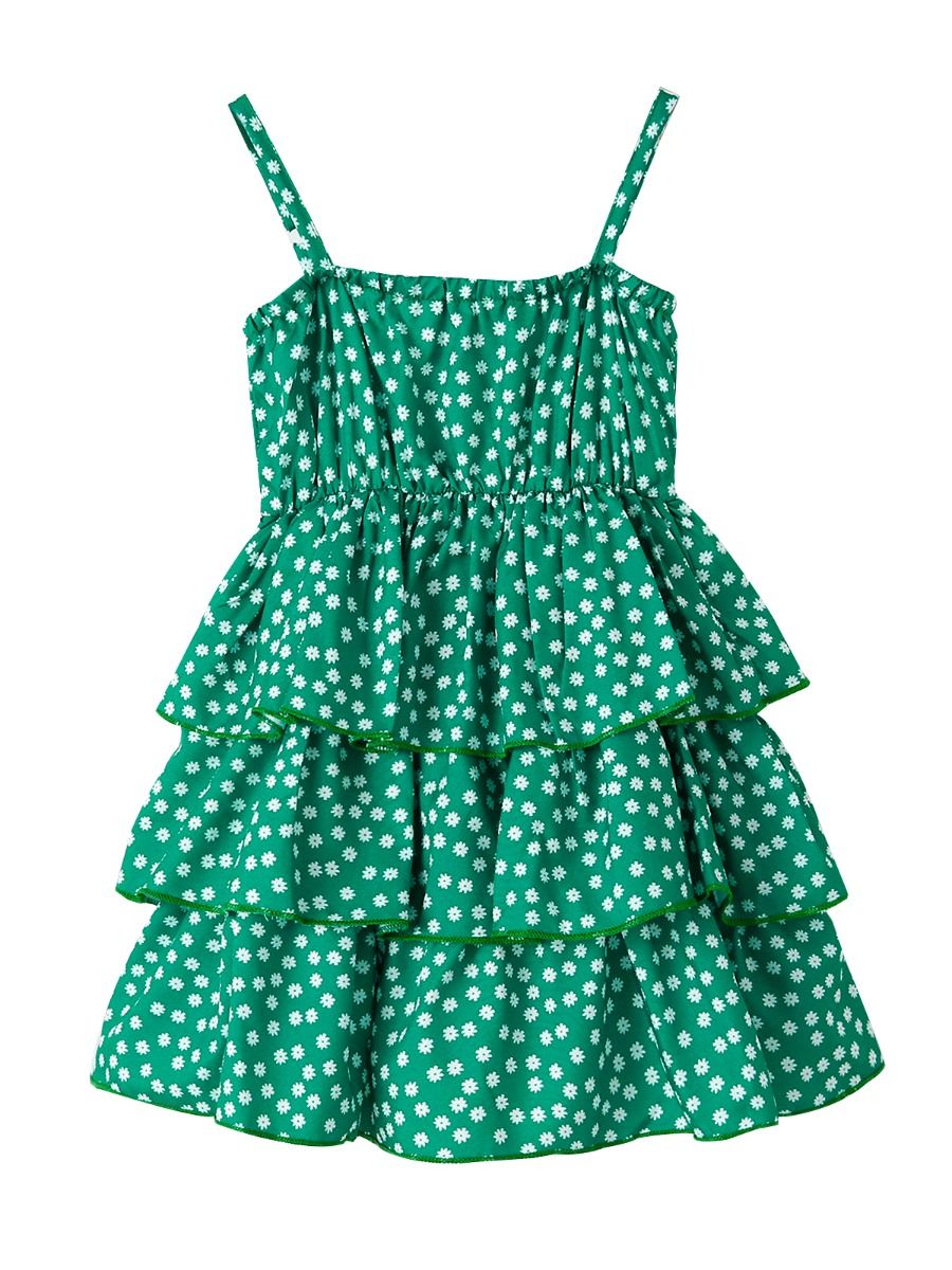 Wholesale Little Girl Flowers Green Cami Dress 20050630