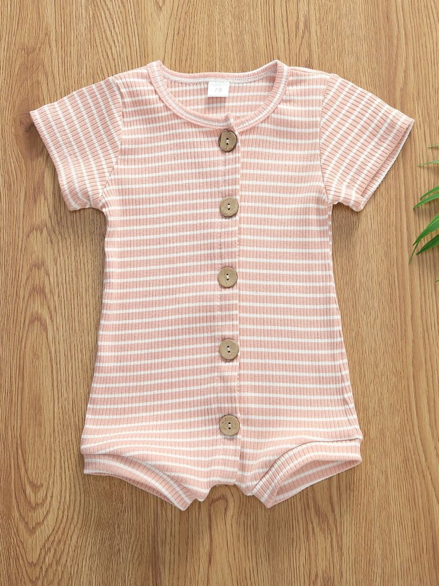 Wholesale Summer Round Neck Stripe Baby Romper 20051312