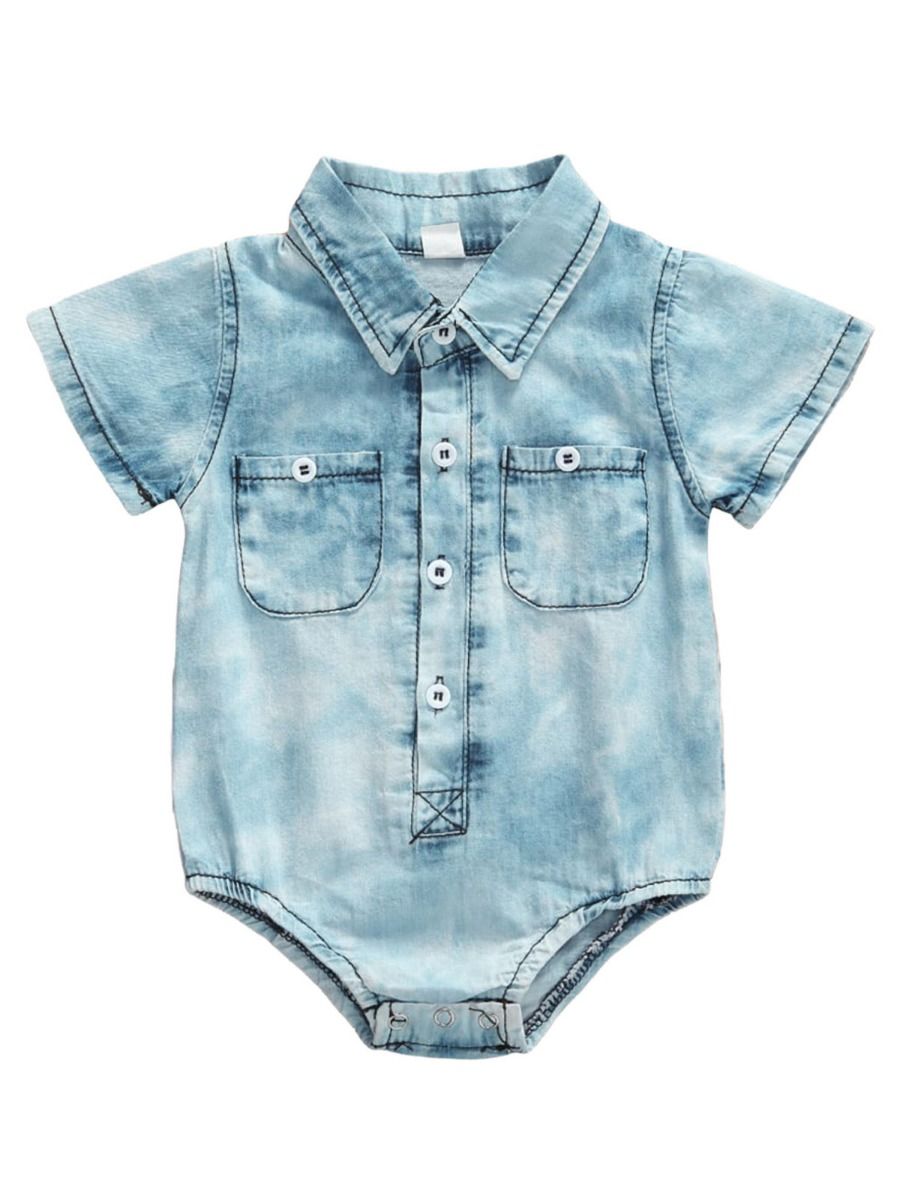 infant blue jean shirt
