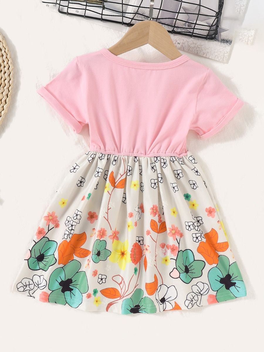 Wholesale Toddler Girl Floral Printed Cute Dress 200524