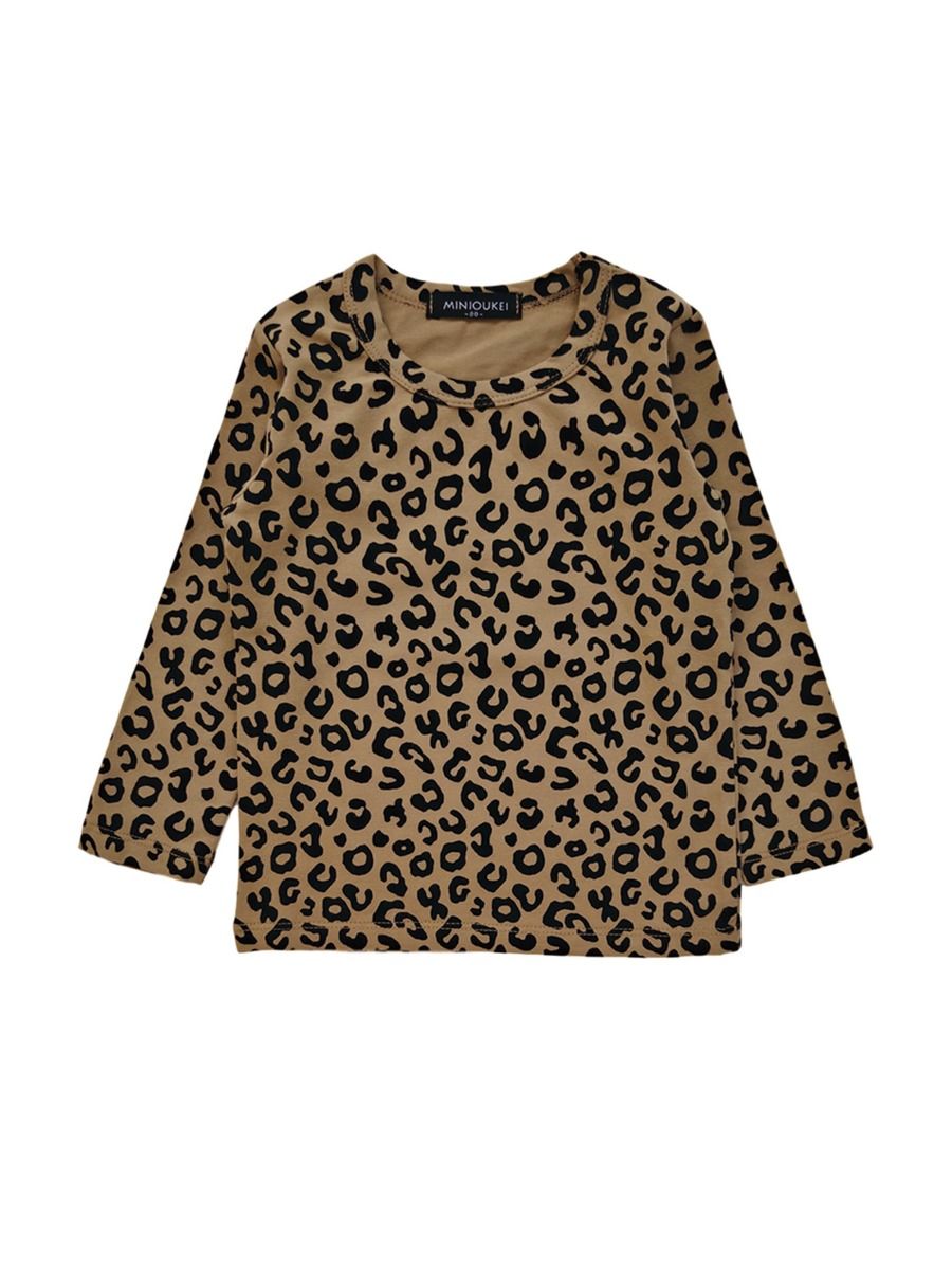 Wholesale 2 Pieces Kid Unisex Leopard Print Pajama Set