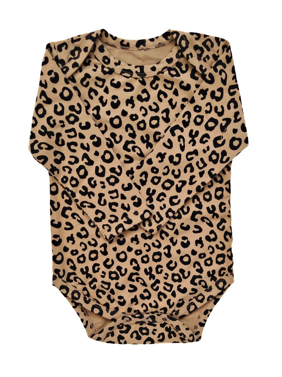 leopard print baby bodysuit