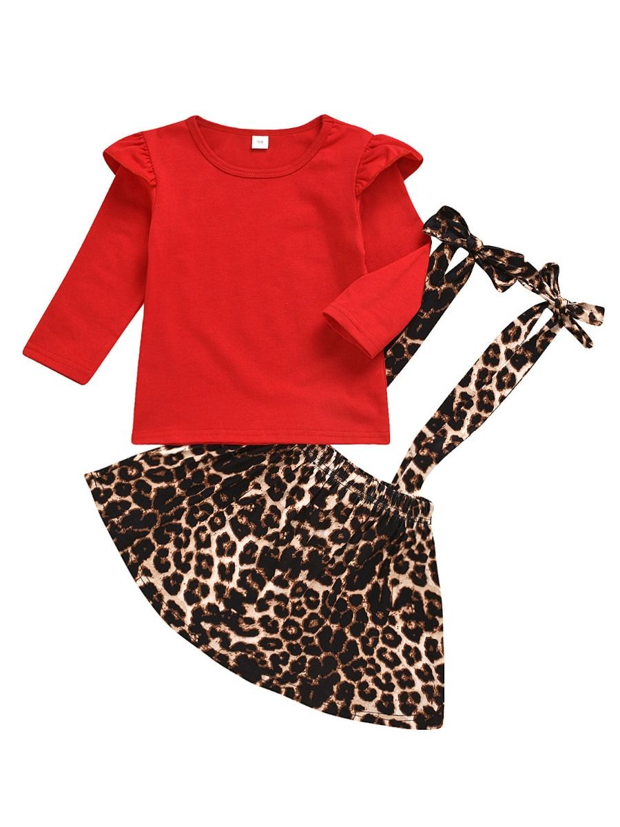 leopard print red top