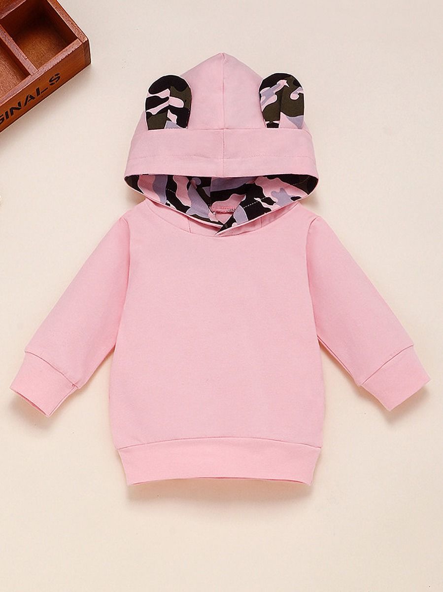 Wholesale Autumn 2 Pieces Baby Girl Hoodie Pink Top And