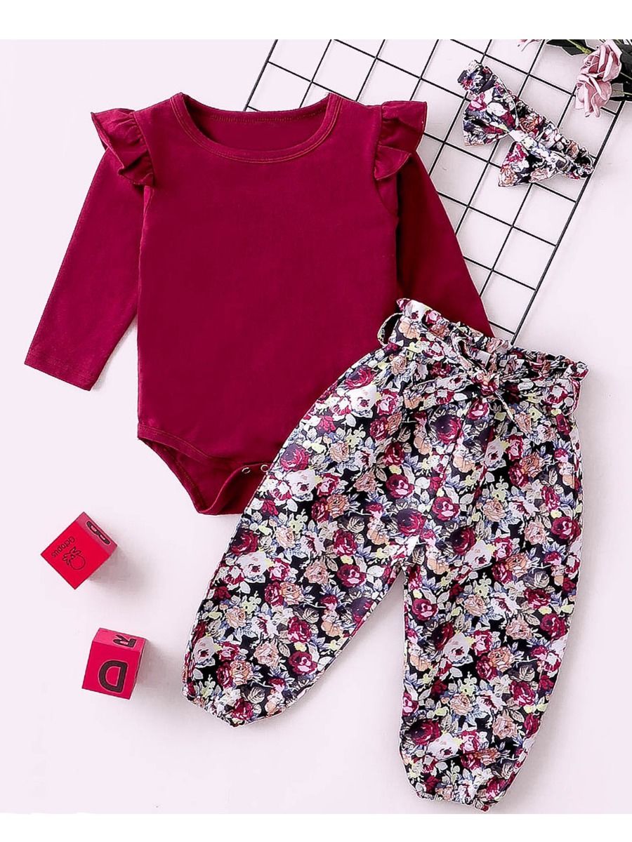 baby girl floral pants