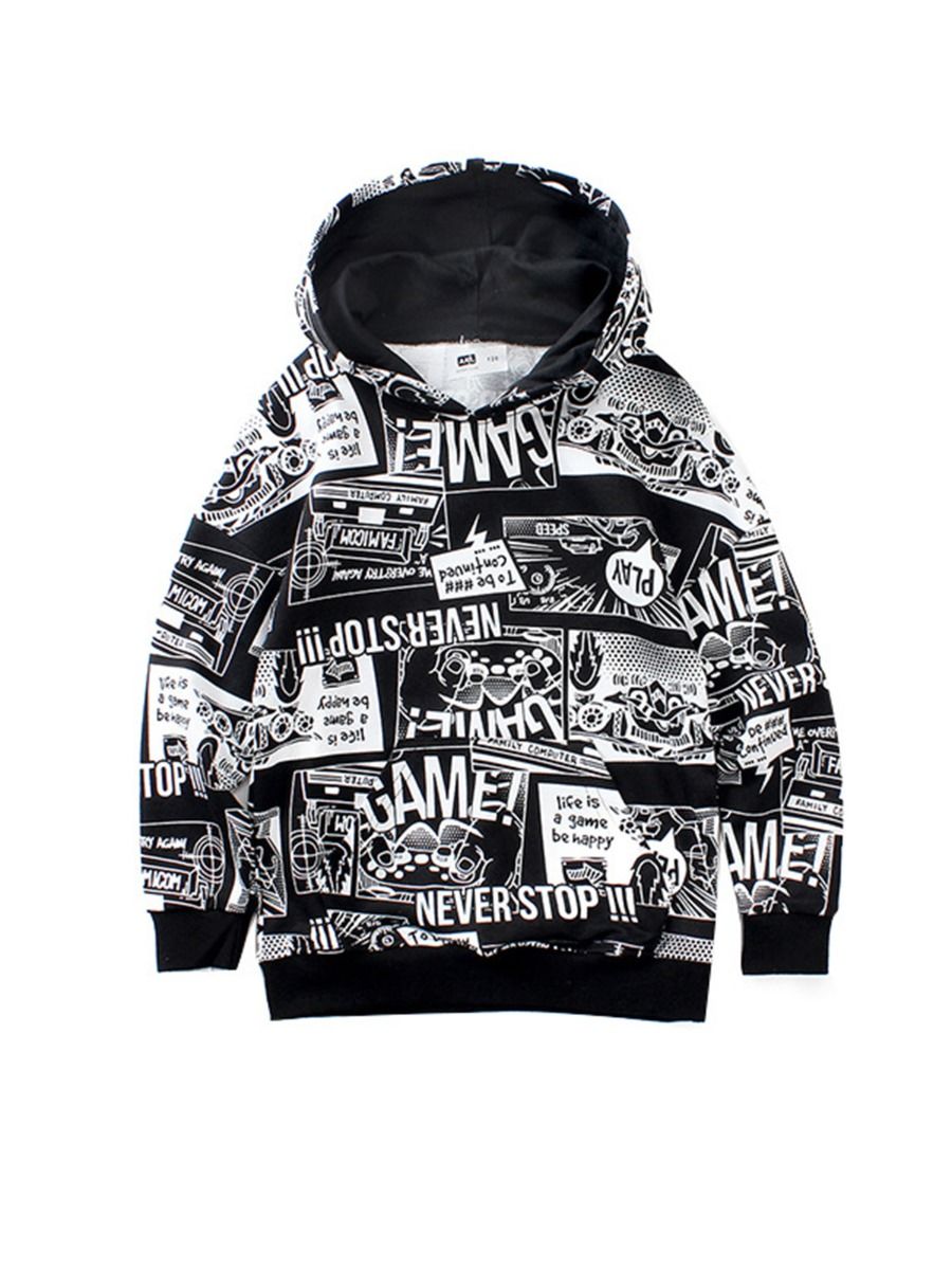 Wholesale Kid Boy Never Stop Print Hoodie 200829389 - k