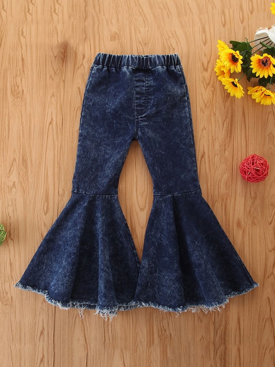 Wholesale Kid Girl Trendy Flared Denim Pants 200924971