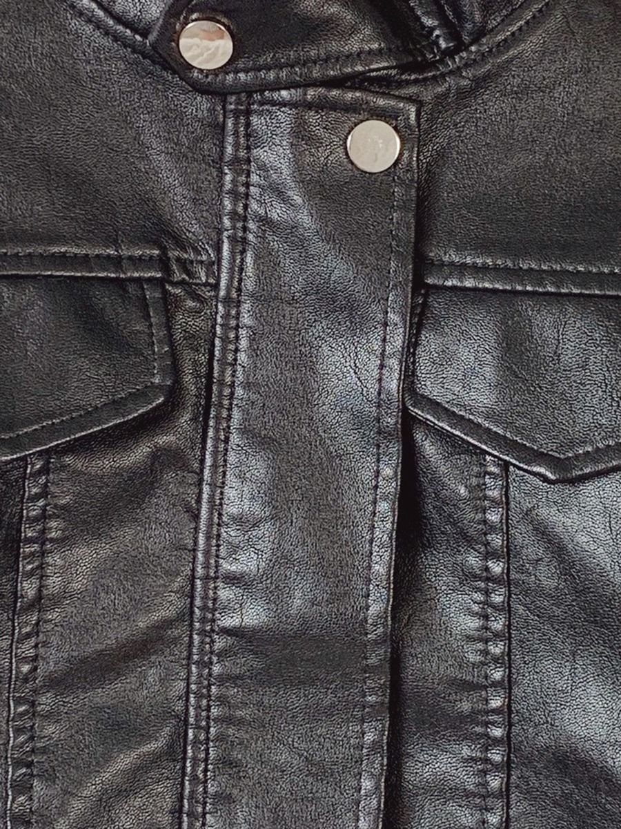 Wholesale Kid Girl Trendy Black PU Jacket 200928697 - k