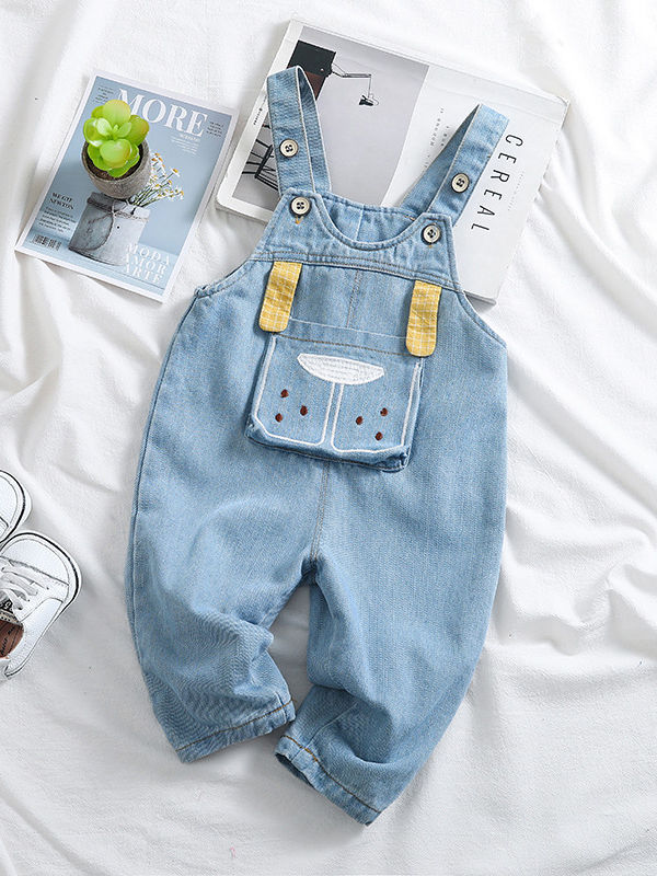 Wholesale Toddler Cartoon Denim Overalls 210220645 - ki