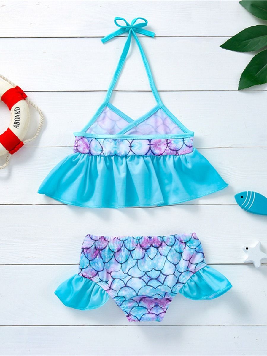 Wholesale Kid Girl Fish Scale Bikini Set 210416649 - ki