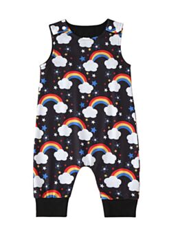 Rainbow Printed Baby  Tank Jumpsuit