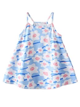 Lovely Flower Printed Little Girl Cami Dress