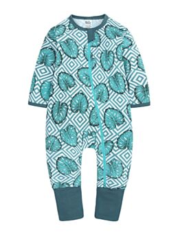 Baby Green Plant Printed Jumpsuit