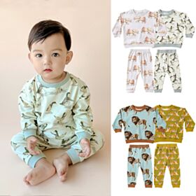 6-24M Baby Sets Cartoon Animal Print Pullover And Pants Wholesale Baby Boutique Clothing KSV389145