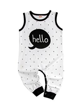 Triangle Letter Print Baby Tank Jumpsuit 210429951