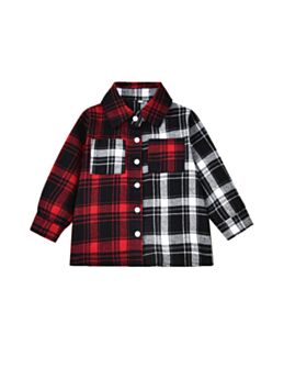 Hit Color Plaid Kid Boy Shirt Wholesale Boy Boutique Clothes 210925649