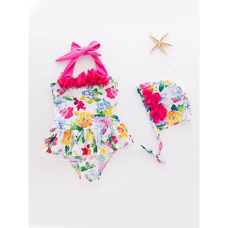 swimsuit with 3d flowers