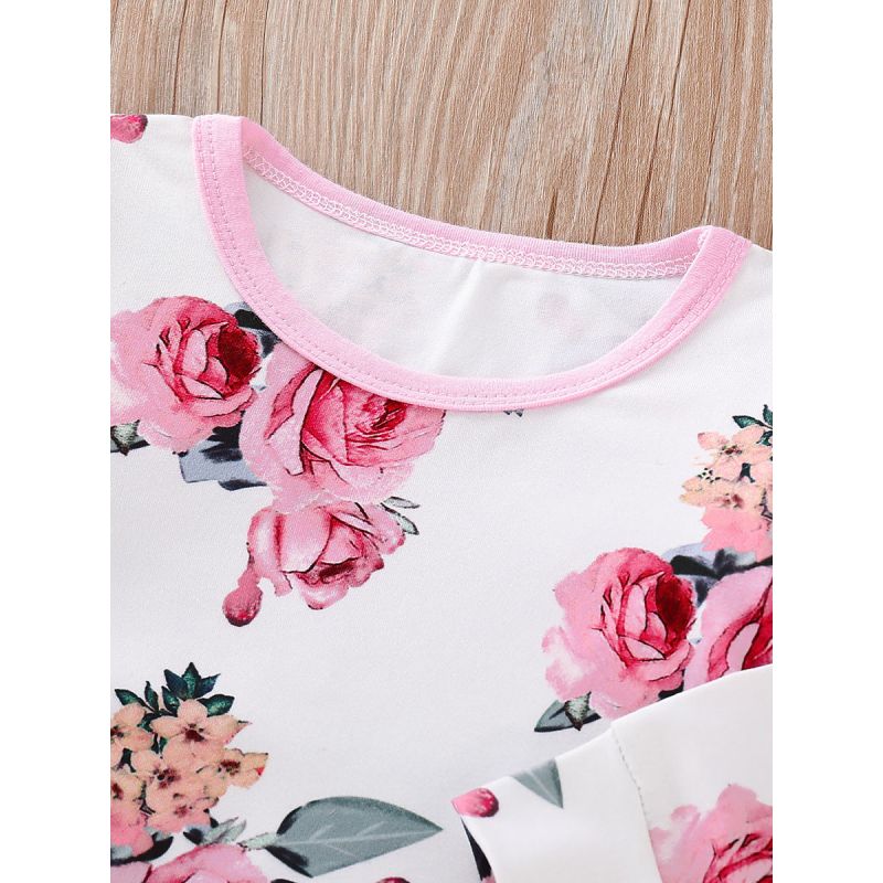 Wholesale Flutter Sleeve Infant Girl Flower Romper Over