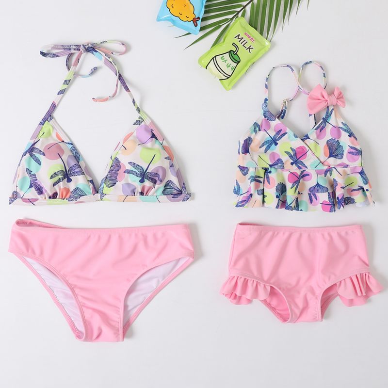 Wholesale Mom and Daguther Dragonfly Tankini Bikini Set