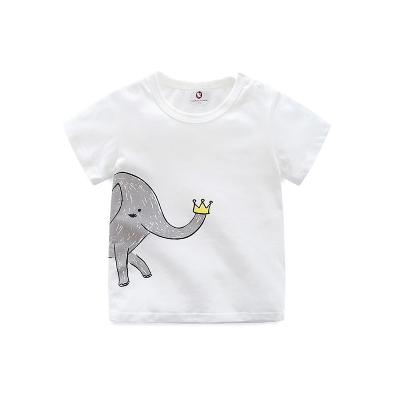 Wholesale 4-PACK Summer Baby Cartoon Print T-shirt 1911