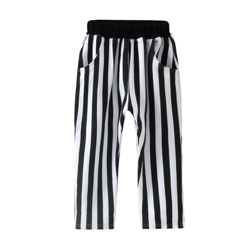 black grey striped pants