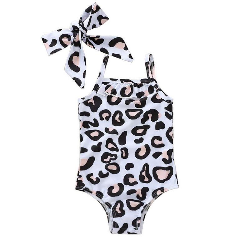 Wholesale 2-Piece Toddler Girl Leopard Print Swimwear M