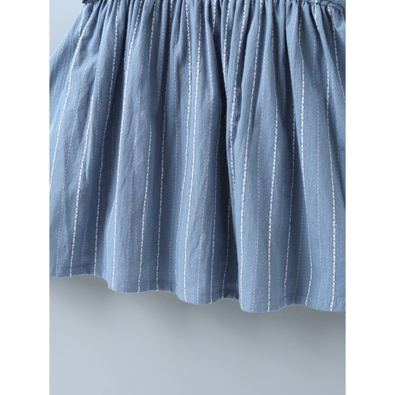 Wholesale Baby Girl Stripe Blue Cami Dress 20081663 - k