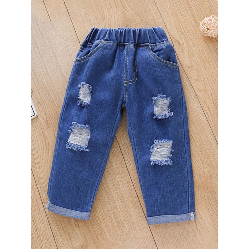 Wholesale Baby Trendy Ripped Jeans 200828241 - kiskissi