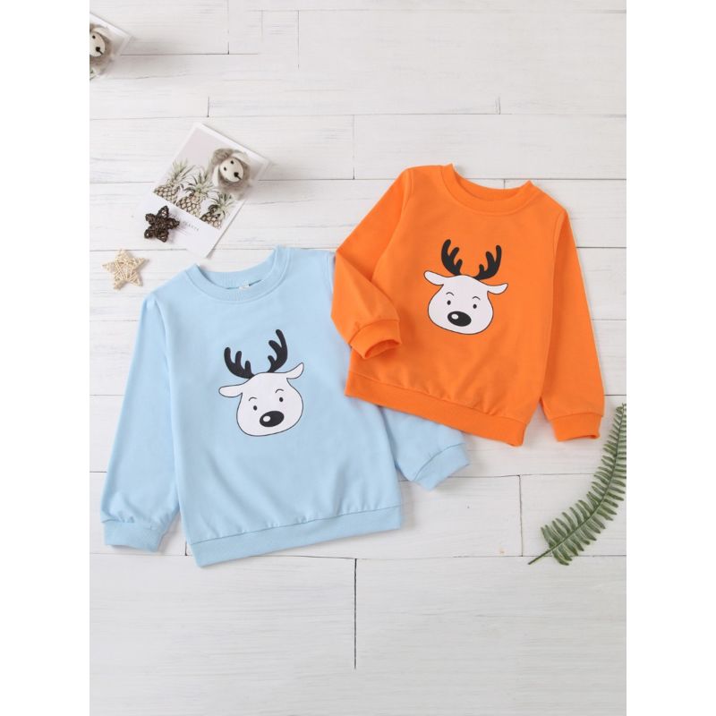 Wholesale Kid Deer Printed Sweatshirt 201030568 - Kiski